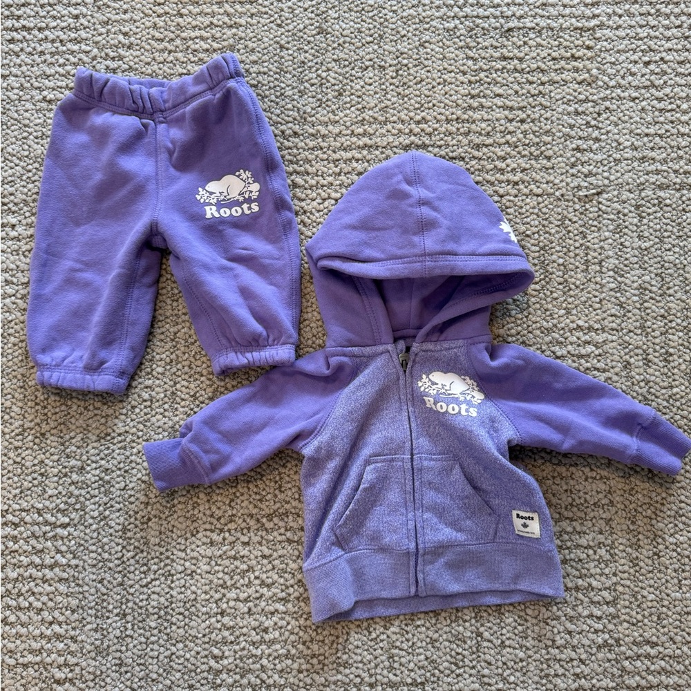 Roots Purple Infant Sweatsuit